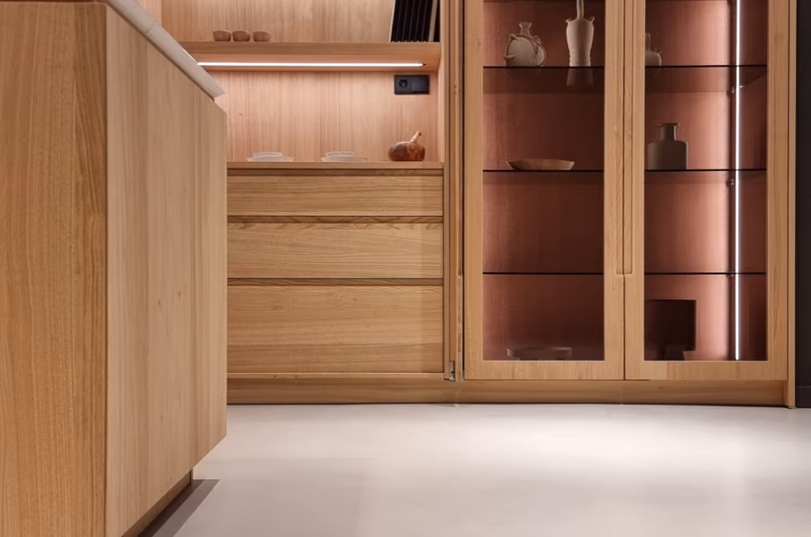 Cocina abierta del propio estudio ARGO en Tarragona, usada como espacio de muestra.