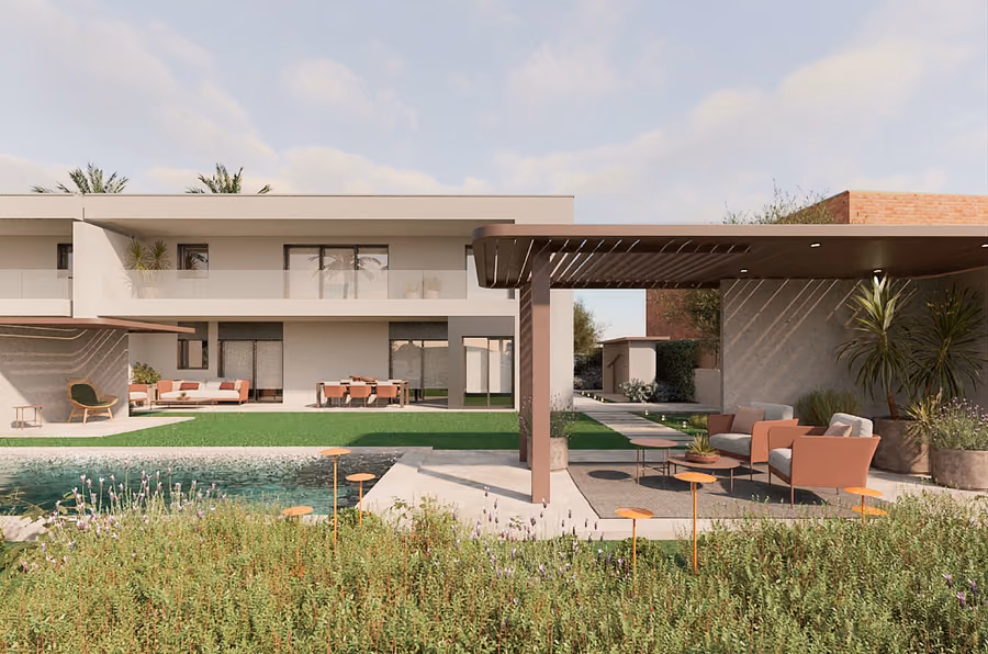 Vivienda en el Golf Costa Daurada, con jardín y piscina integrados.