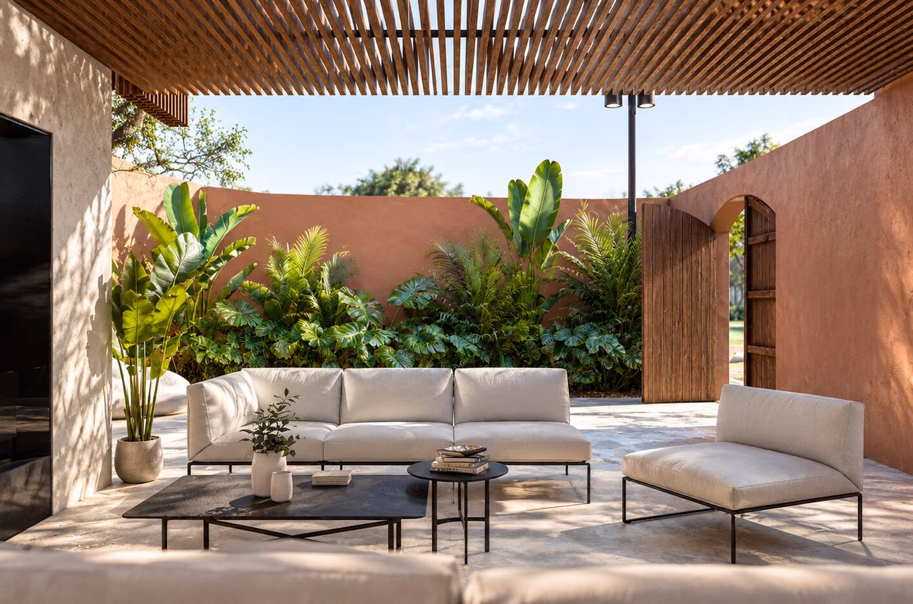 Vivienda Monnars: interior y jardín resueltos como un solo proyecto.