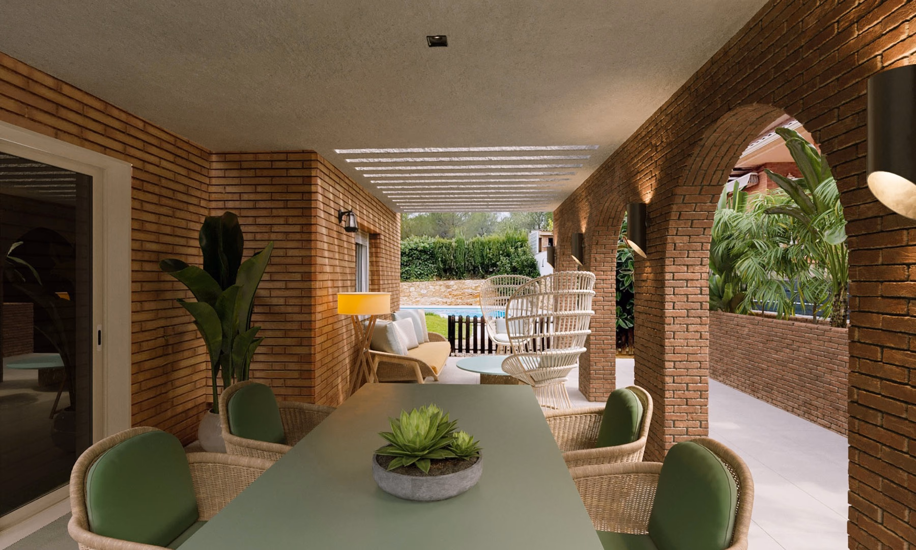 Perspectiva del proyecto de vivienda unifamiliar Montfred.